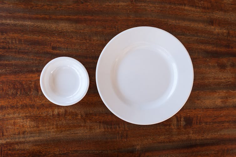 Do smaller plates make you eat less? No